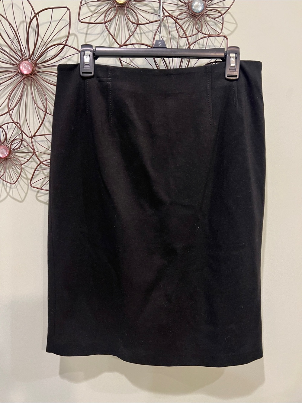 Talbots Black Straight Pencil Skirt